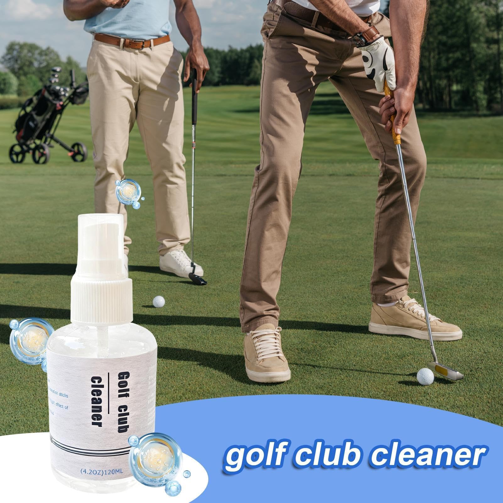 Pulidor de palos de golf - Kit de limpieza de palos en spray invisible de secado rápido y suave | Para hombres, mujeres, golfistas, padres y aficionados a los deportes al aire libre y en interiores.