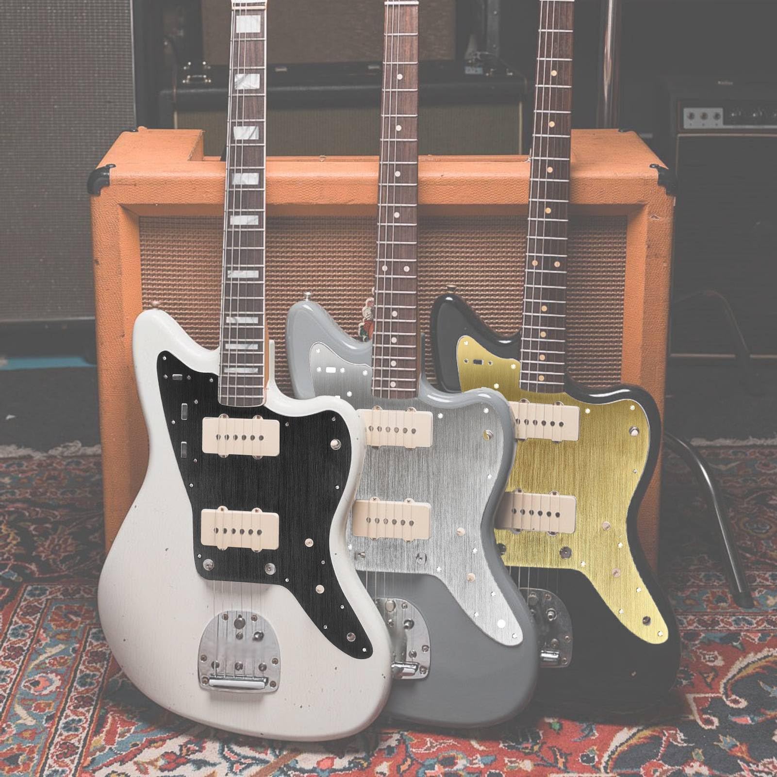 ジャズ American Vintage Jazzmaster Pickguard Dopro Black 3-Ply Jazzmaster