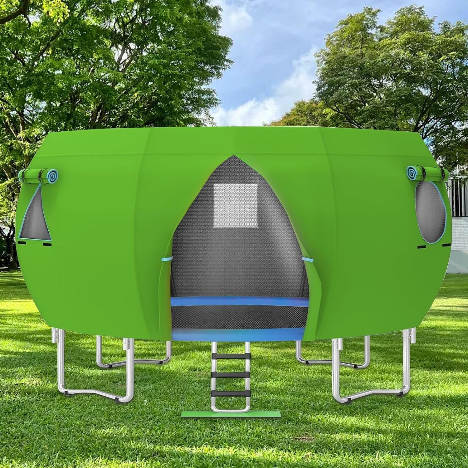 トランポリン用テント - UVカットシェードカバー屋外用 - 屋外用 約4.日差し防止 トランポリン キャノピー バックヤード 遊び