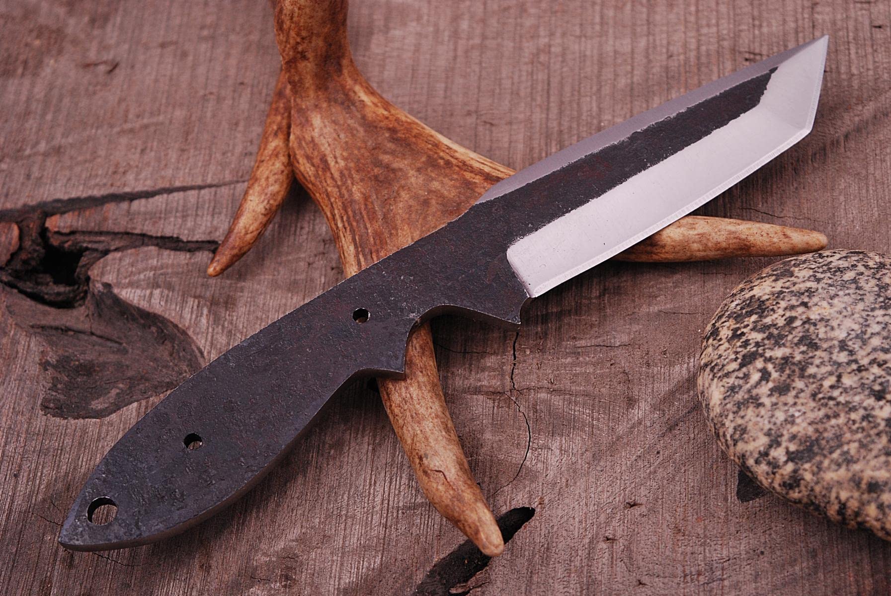 Jagd Nicker(Carbon Stahl 1095] Messerbau Rohling Klinge Nicker 23
