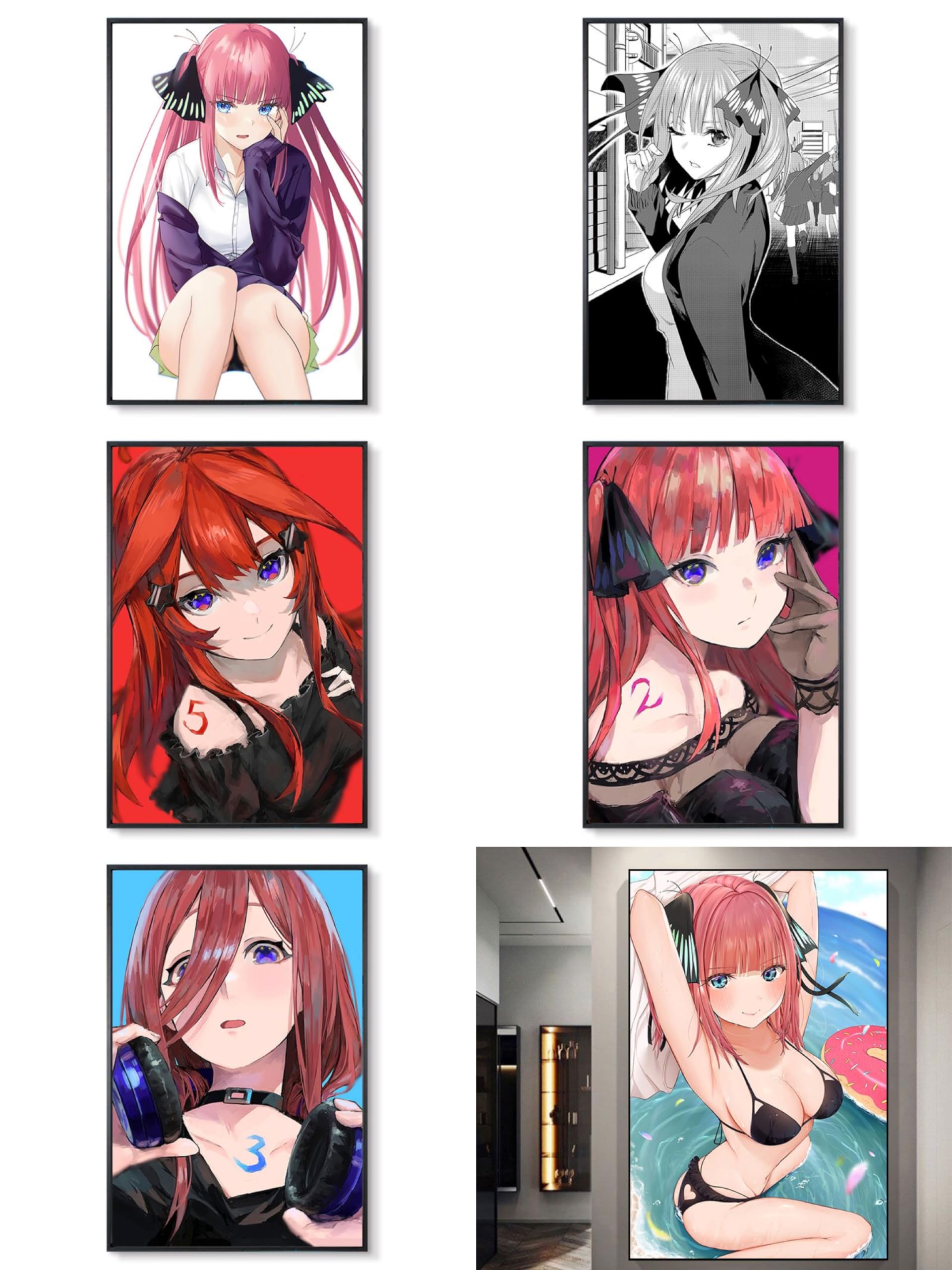 Amazon.co.jp: 五等分の花嫁 ポスター いちか にの みく よつば