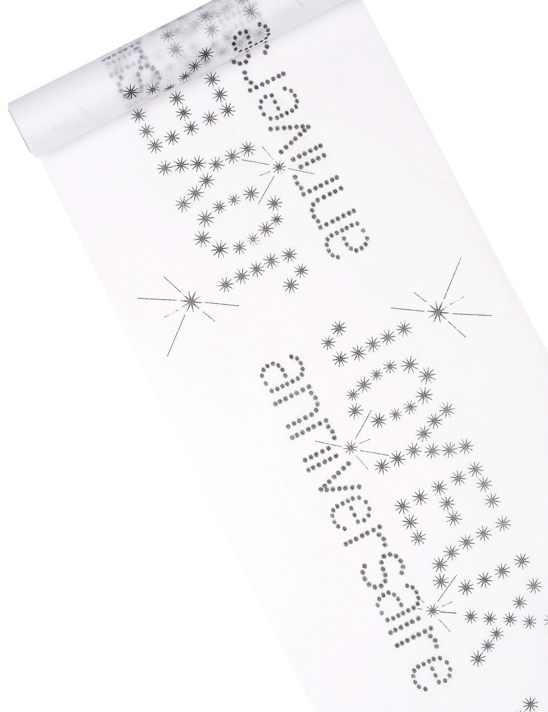 SANTEX Chemin De Table Blanc Et Or Joyeux Anniversaire