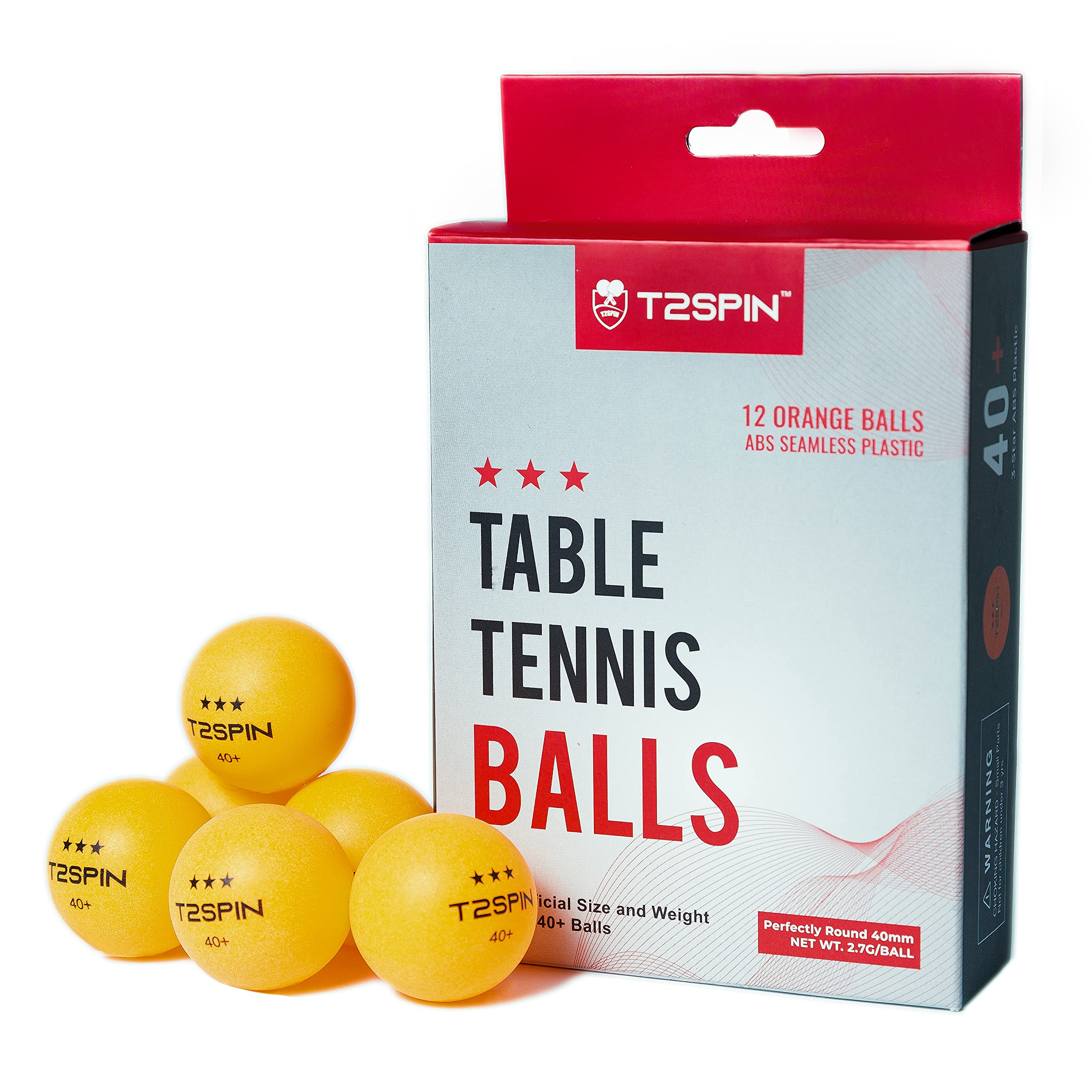 Buy Ping Pong Balls 3Star Ping Pong Balls Pack of 12 40mm+ ITTF