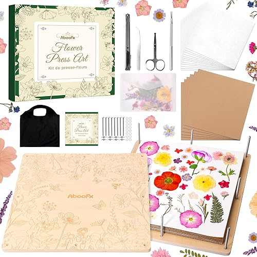 Aboofx Extra Large Flower Press Kit for Adults, 15"x 15"