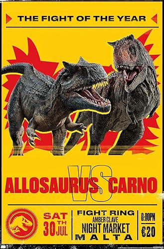 Trends International Jurassic World Dominion - Póster de pared de Allosaurus Vs Carno