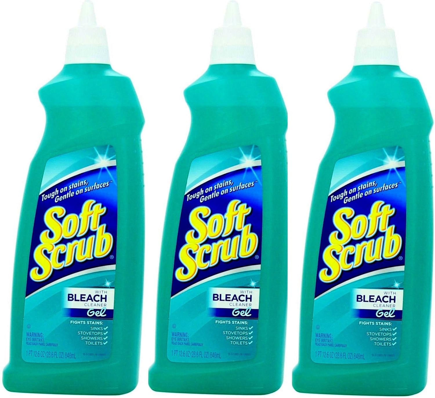 Soft Scrub Soft Scrub Gel Cleanser with Bleach – 28.6 oz (3 Pack)