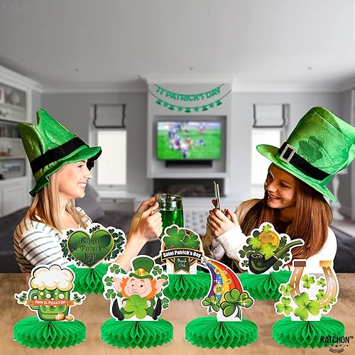 Miniatura 9 de Centro de mesa para el día de San Patricio, 9 unidades, centro de mesa de duende para el día de San Patricio, centro de mesa en 3D de herradura para