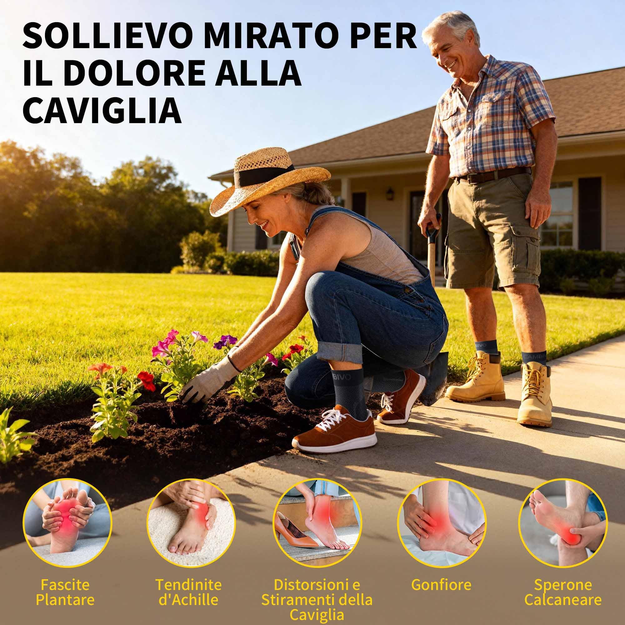 CAMBIVO Cavigliera Sportiva per Distorsione, Cavigliera Ortopedica, Fascia Elastica Caviglia con Graduata Compressione, Tutore Caviglia per Sport, Fascite Plantare, Tendinite di Achille e Artrite