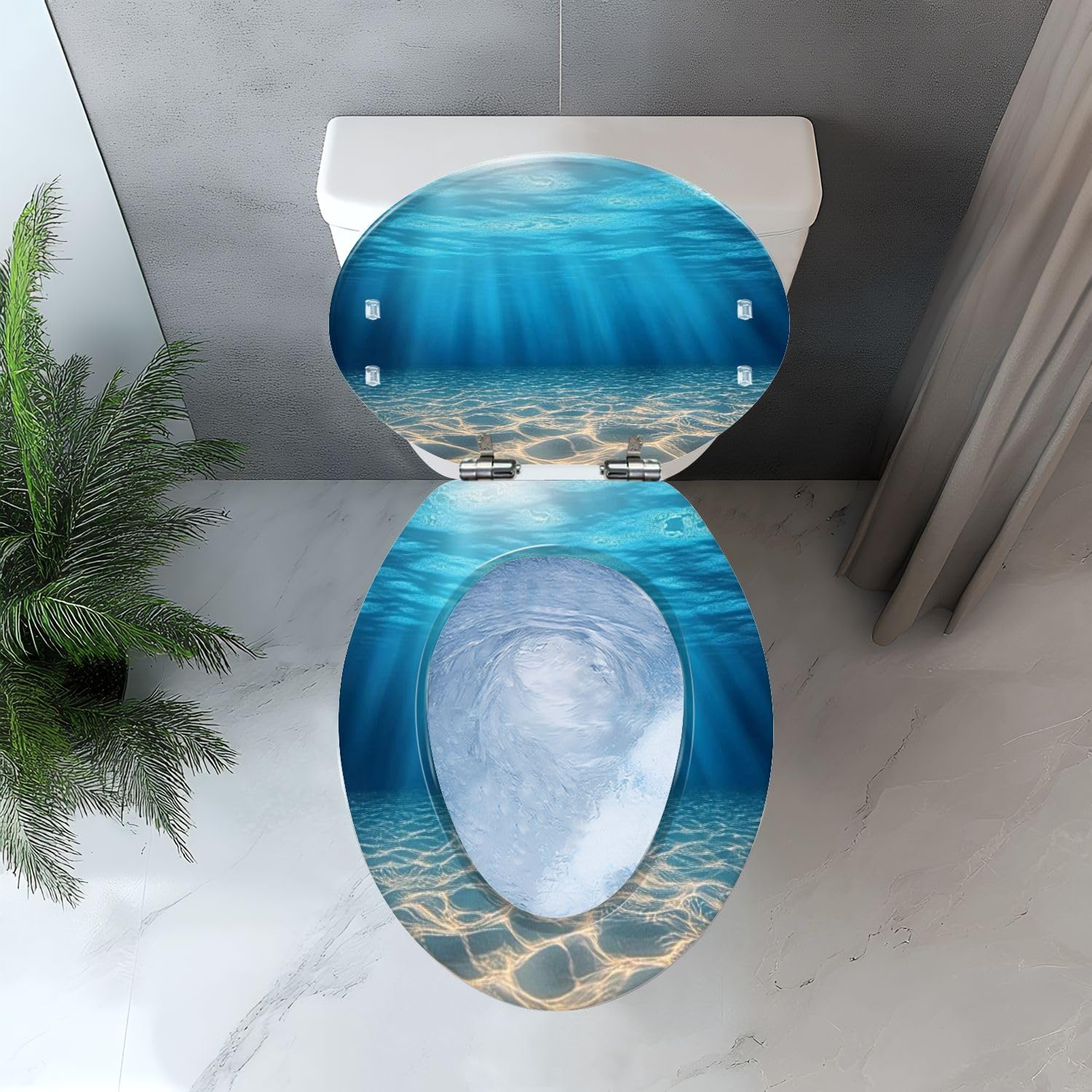 Sedile WC generico allungato in resina per bagno