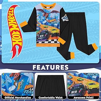 Pajamas Boys Buy Character Red Hot Wheels Race Car Long Sleeve