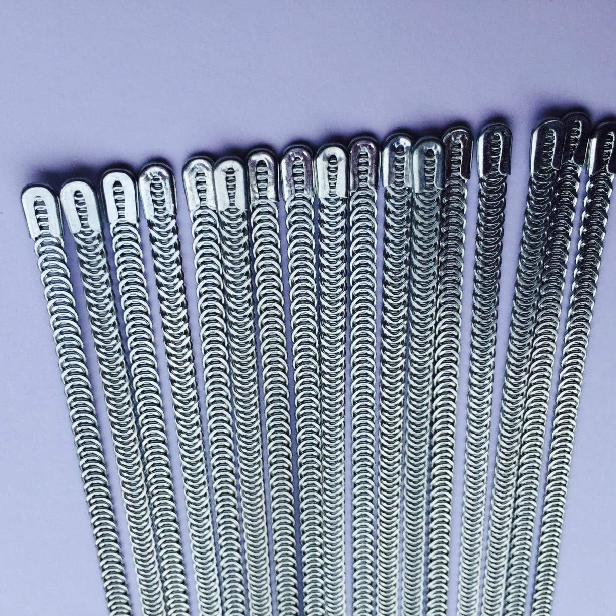 ZHONGJIUYUAN 6PCS 20cm Spiral Steel Bone Boning Corset Making Sewing Supplies Bodice, Spiral Wire Boning Metal Steel for Corset Wedding Dresses (5mm W)