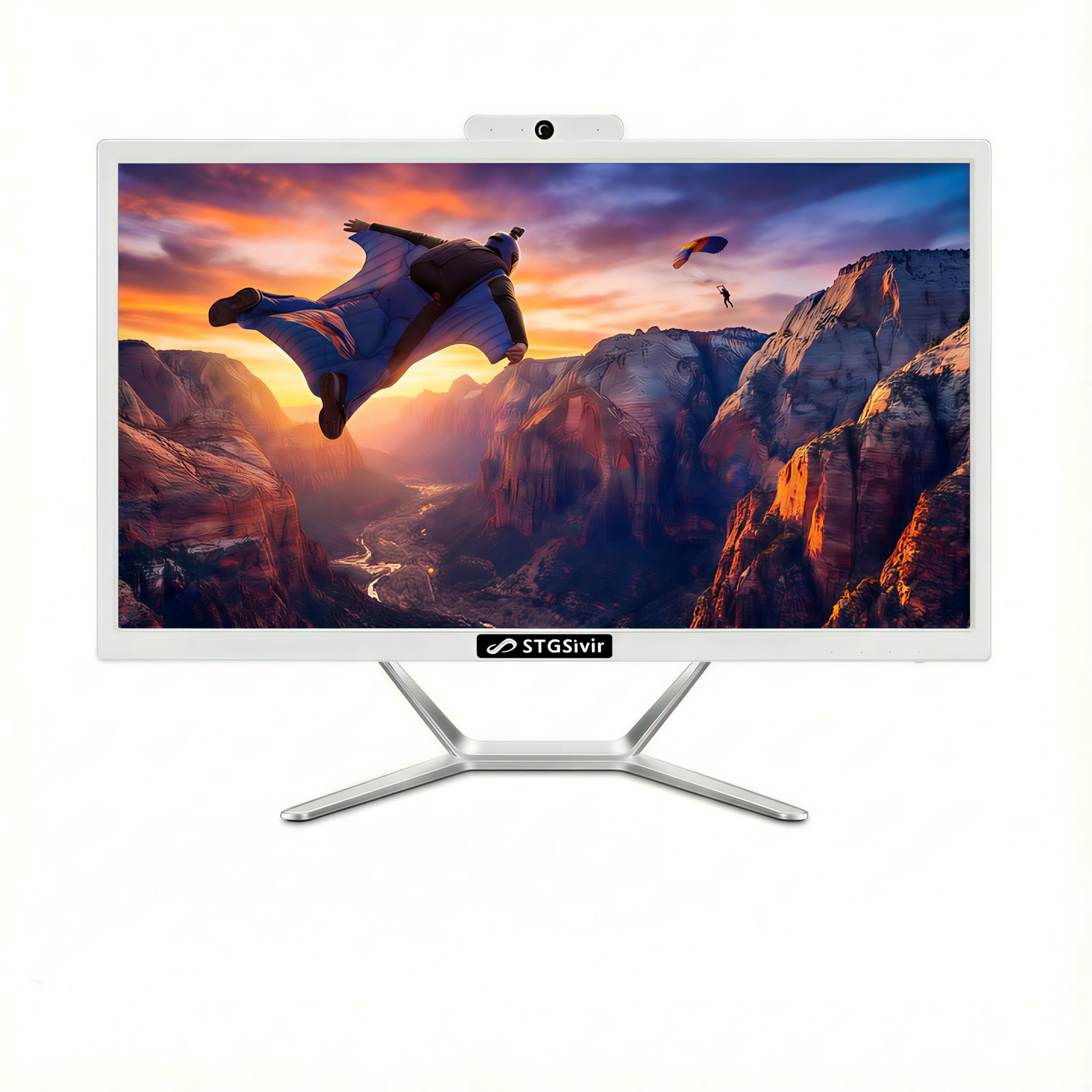 STGSivir PC All in One, Display da 21.5" FHD, Core i7 fino a 4.0 GHz • 16GB RAM • 512GB SSD • WiFi • Bluetooth • Windows 11 Pro • Bianco