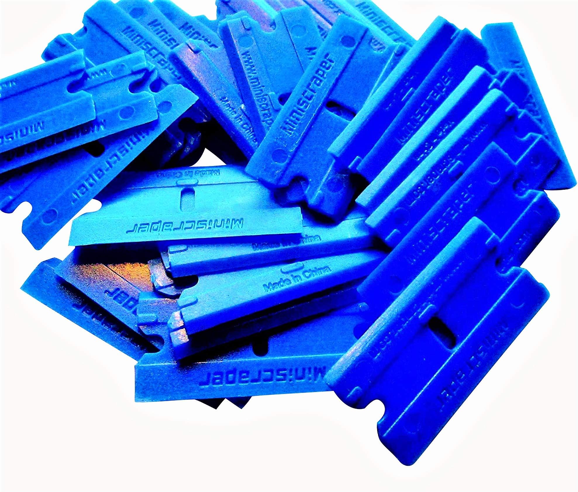 100 Pack Plastic Razor Blades Double Edged Polycarbonate