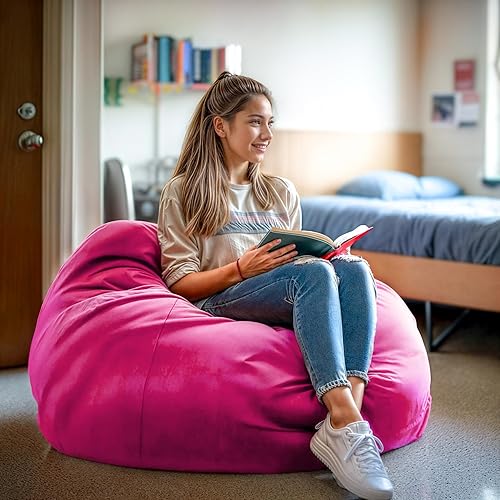 Miniatura 18 de Flash Furniture Puf de gran tamaño para niños y adultos, juego de 1, sherpa natural Negro -,Negro Peludo,Blush Peludo,Marrón,Camouflaje,Azul