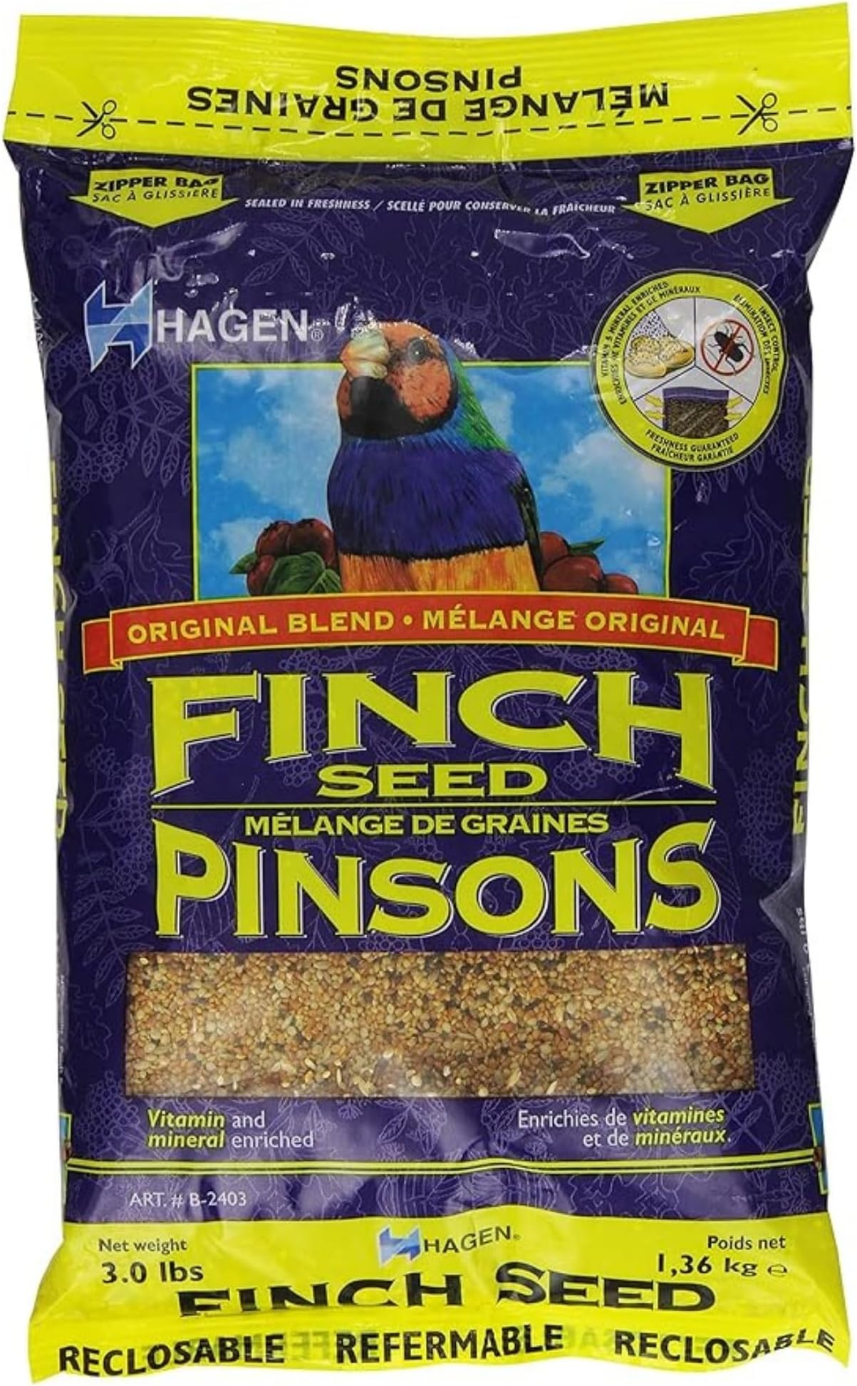 Hagen Finch Staple Vme Seed, 3-Pound
