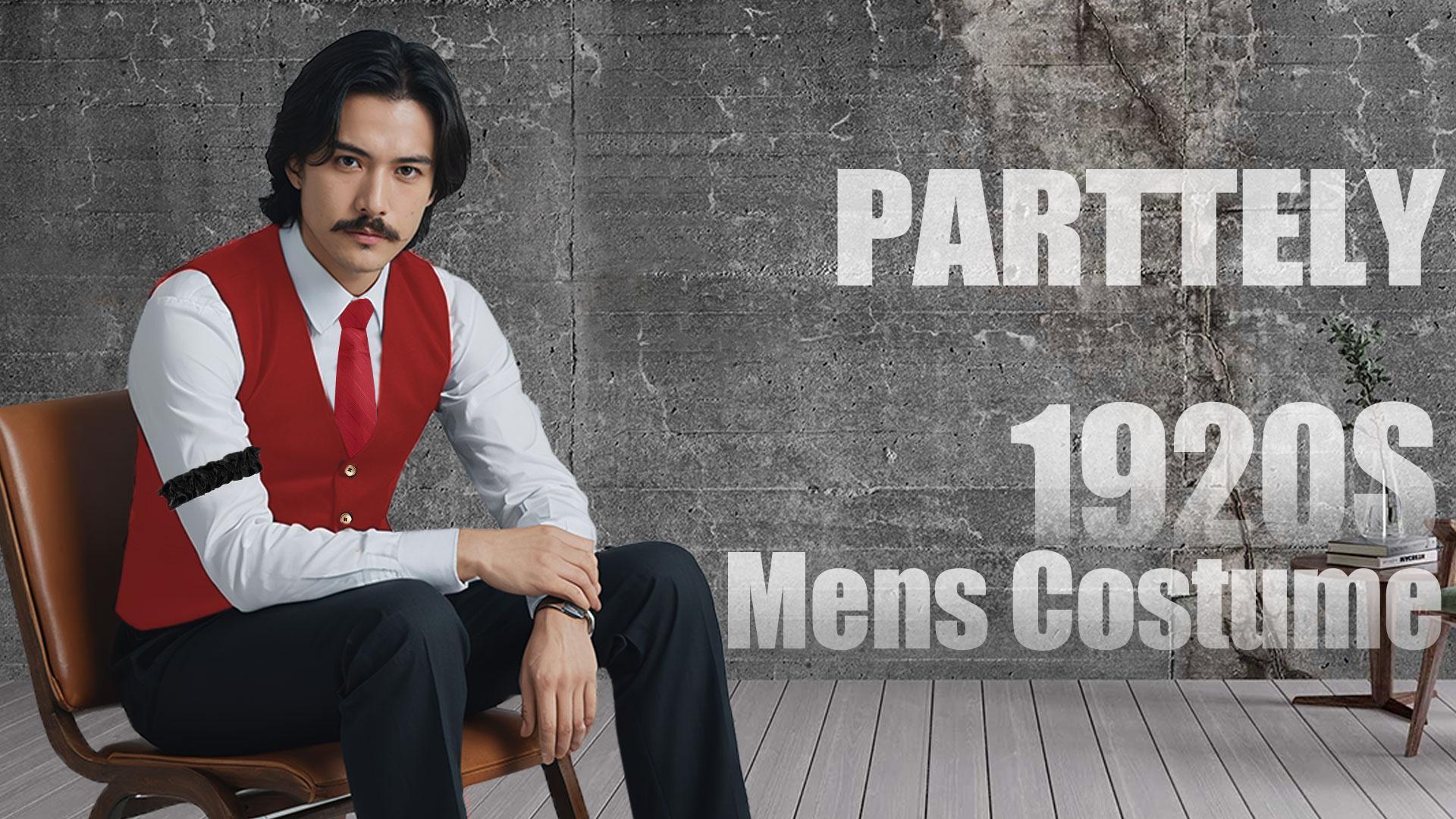 Disfraz para hombre estilo años 20 con accesorios miniatura 7