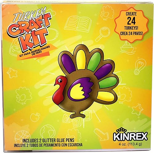 Miniatura 7 de KINREX Manualidades de Acción de Gracias para niños – Pavo para actividades de otoño, juegos de calcomanías de espuma para niños, familia, adultos,