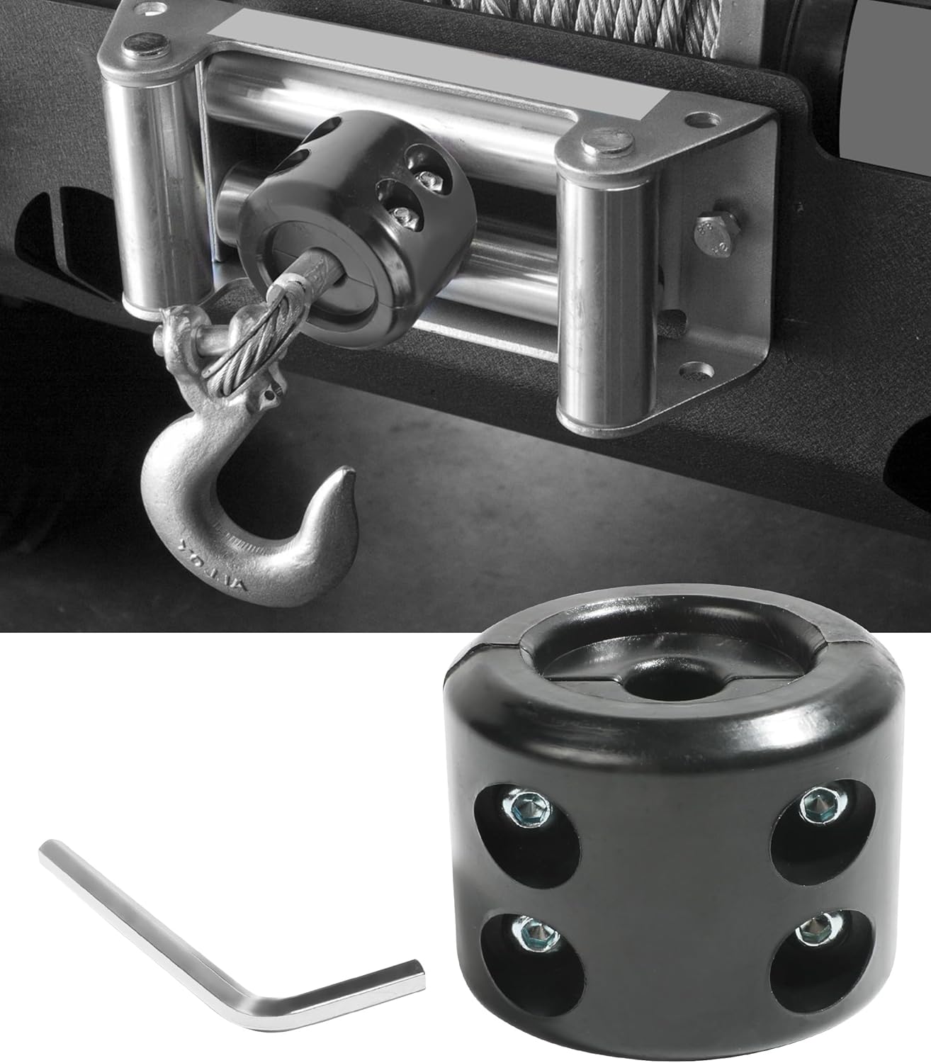 bylikeho Rubber Winch Stopper,Winch Cable Saver Hook