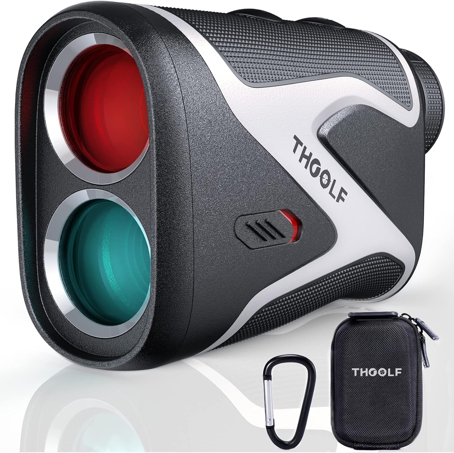 THGOLF - Telémetro de golf con pendiente, 1000 yardas USB C recargable, con adquisición de banderas, vibración de pulso y sistema de enfoque rápido, aumento 6X, precisión de ± 1 yarda (gris)