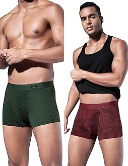 DAMENSCH Regular Fit Printed Trunks for Men Pack of 2| Mircromodal, Elastane Fabric, Anti-Bacterial and Microfibre Waistband