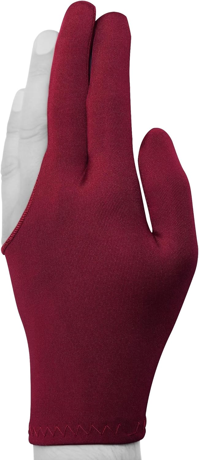 Red Functional Billiard Pool Cue Glove - One Size Fits All