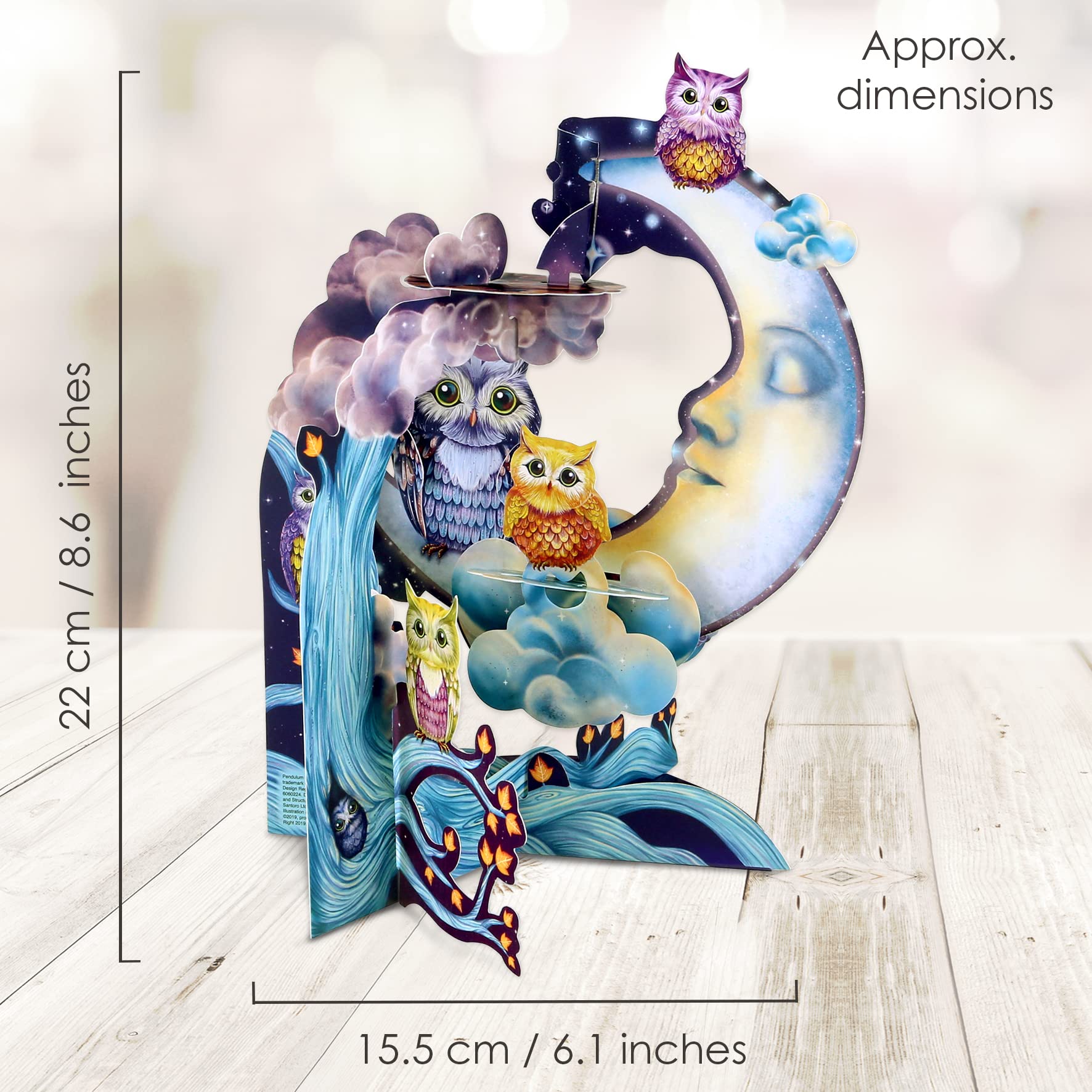 SANTORO Pendolo Biglietto Di Auguri Pop-Up 3D Dinosauri Per Bambini Fam
