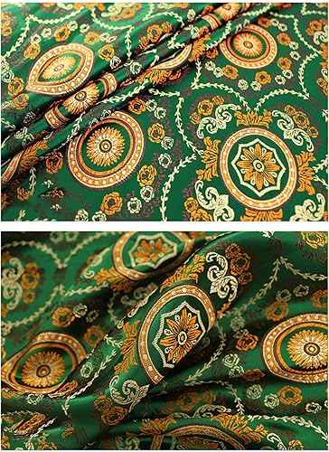 Vista 2 de BAWHO Mooie Jacquard Stof Elegante Bloem Heldere Complexe Textuurontwerp Ambachten Doek Voor Het Naaien Van Damesjurken KostuumsGroente75 * 100 Cm