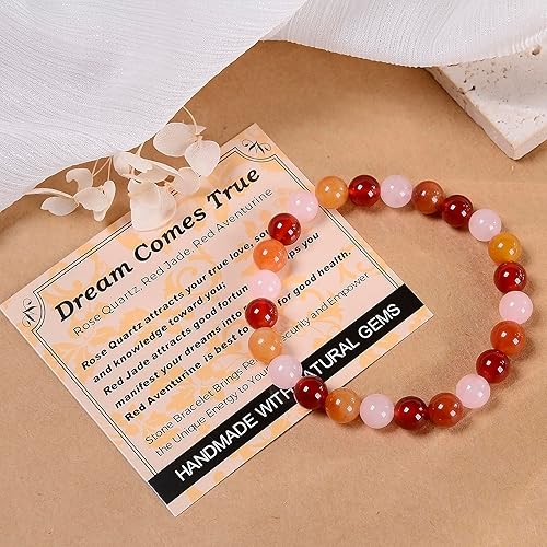 Vista 195 de MASSIVE BEADS Pulsera elástica de yoga hecha a mano con piedra natural, cristal curativo, energía, regalos para adultos unisex de 0.157 in, 0.236