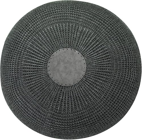 Miniatura 4 de English Home Taburete otomano grande, reposapiés de punto, puf redondo, puf moderno, muebles de sala de estar, puf, decoración de habitación,