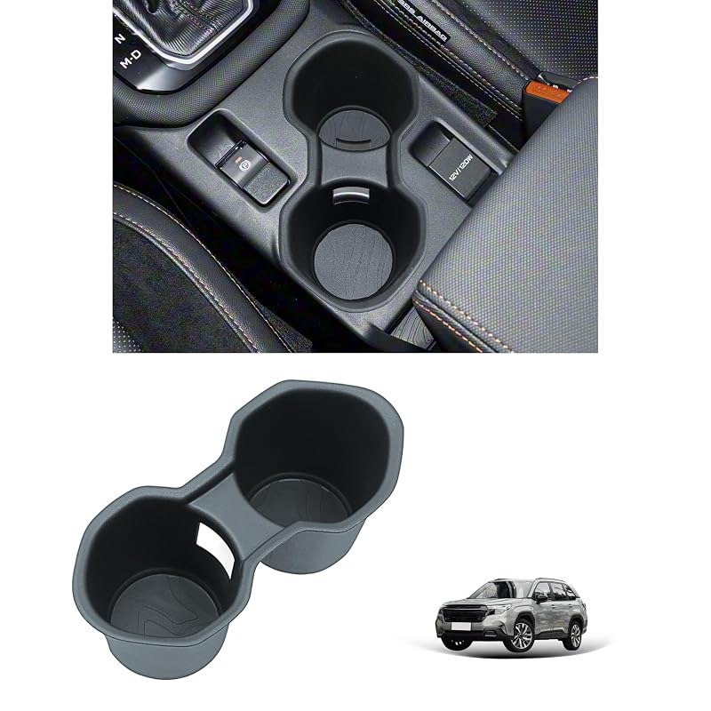 Inserto para Porta-Copos do Console Central SENSHINE para Forester 2025 e 2026 em TPE Preto, 1 unidade