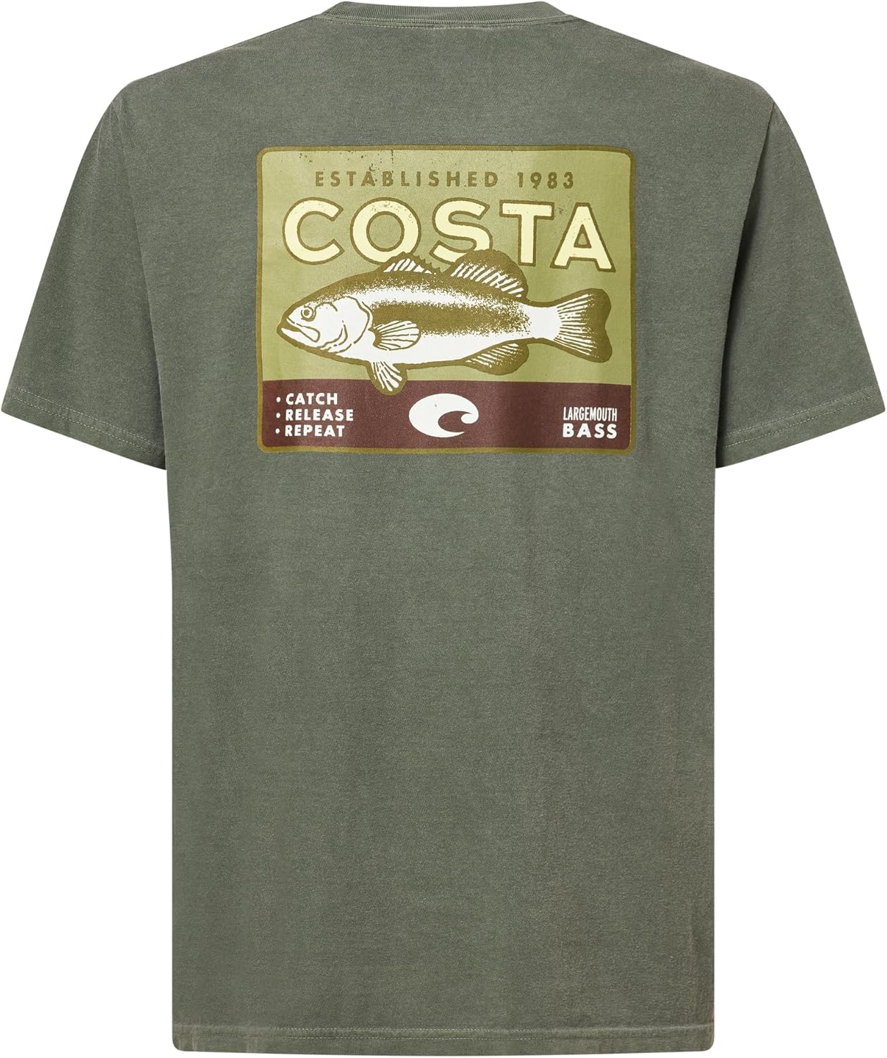 Costa Del Mar Mens Cannery Row Mahi T-Shirt, Washed Denim, Medium - Image 2