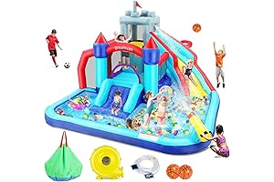 Wesoky Inflatable Backyard Jumper Water Slide!