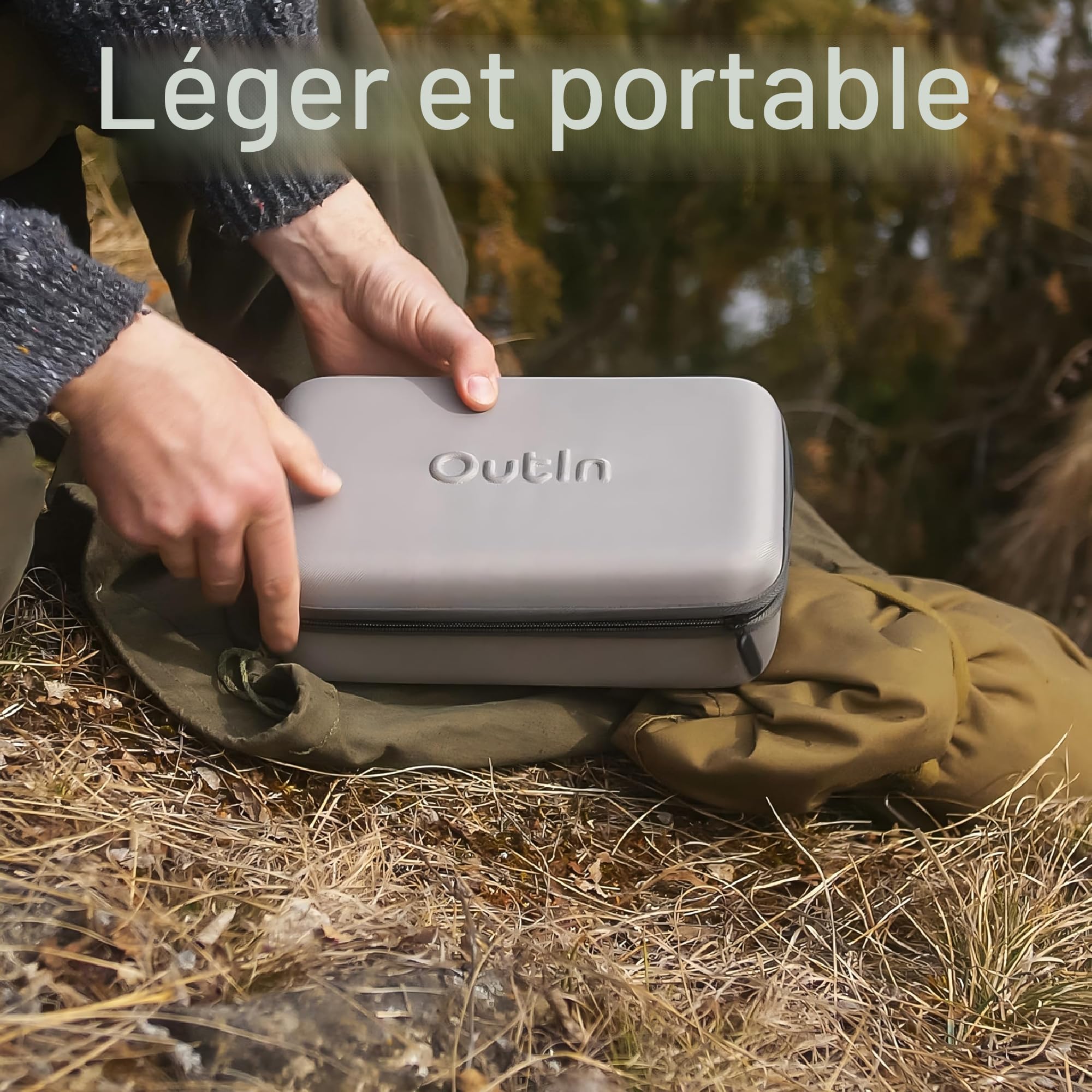 OutIn Nano Sac de transport pour machine à expresso électrique portable, multi-compartiments pour une utilisation multi-rangements, machine à café portable conçue pour les voyages, l'extérieur