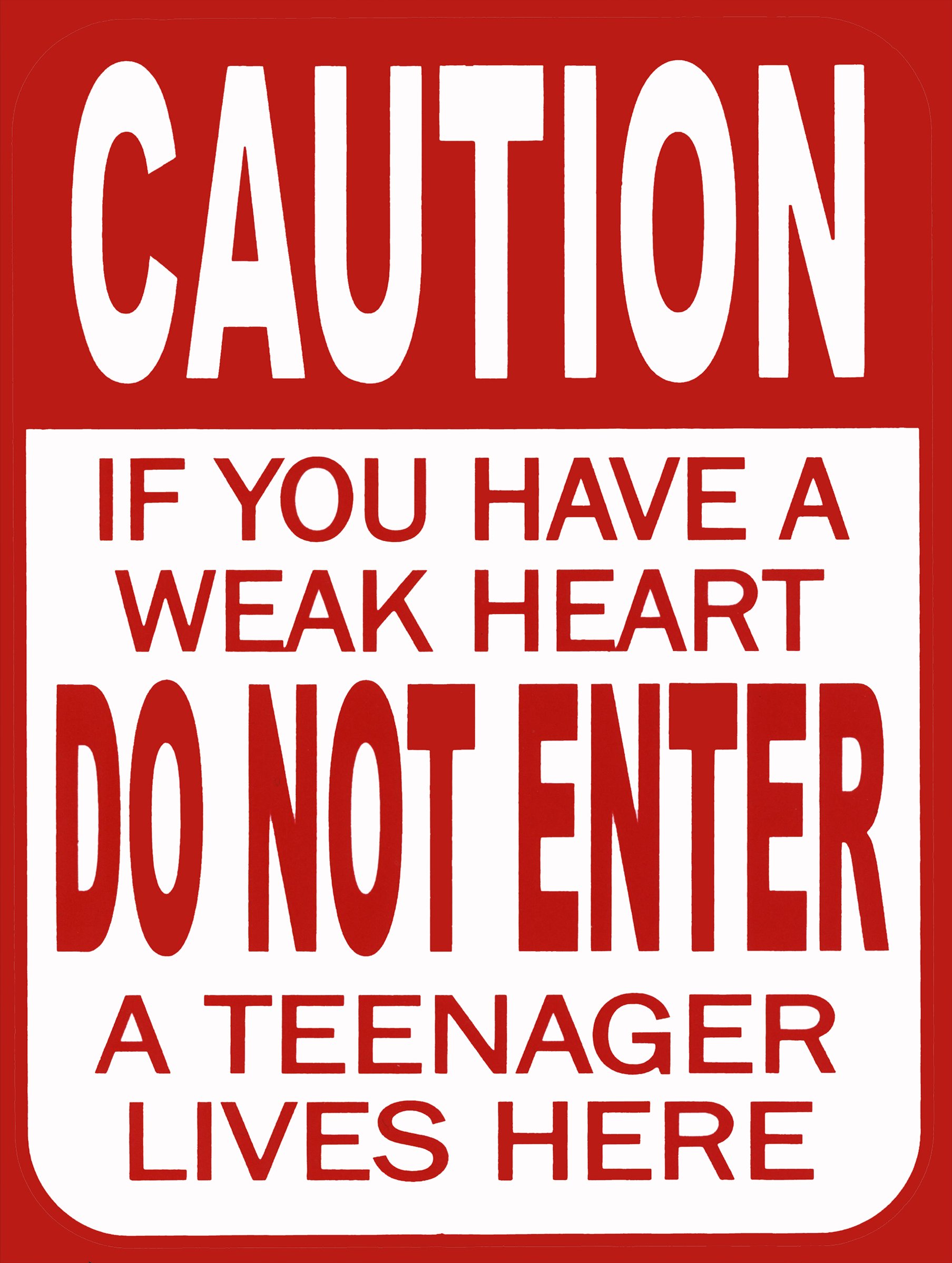 Shawprint Limited Mixed Colours Caution If You Have Weak Heart Funny Retro Metal Tin Wall Plaque Sign Novelty Gift Home Bar Shed Man Cave (150Mm X 200Mm (6" X 8")