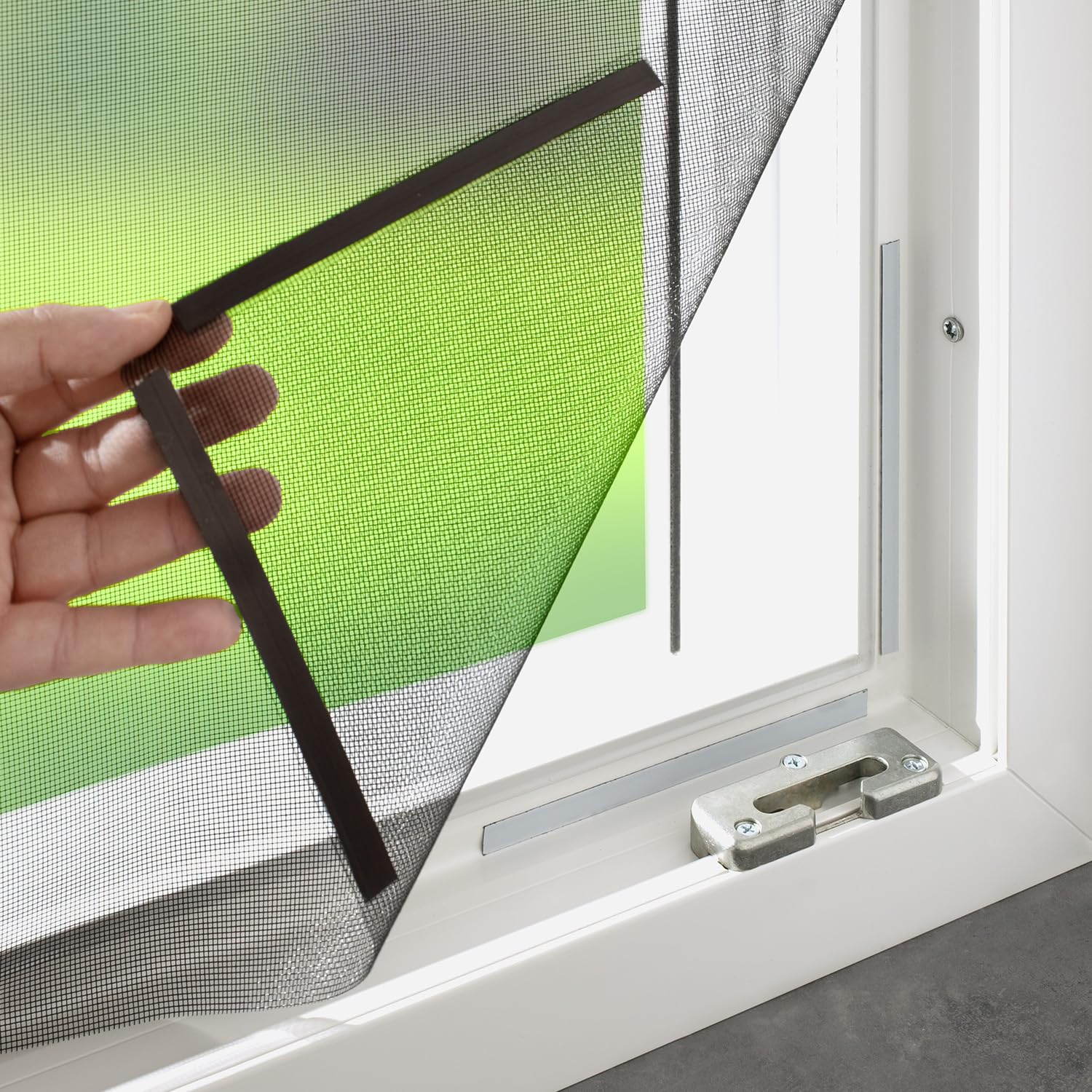 empasa Magnet Fliegengitter Fenster DELUXE mit professioneller Magnet-Klick-Befestigung, Insektenschutz ohne Bohren, Magnetfenster, kürzbar, Größe:100 x 120 cm, Gewebeauswahl:Fliegengitter