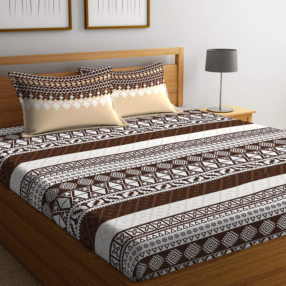 Portico Sparkle 3Pc. Printed Double Bedsheet Set 224 x 254 cm