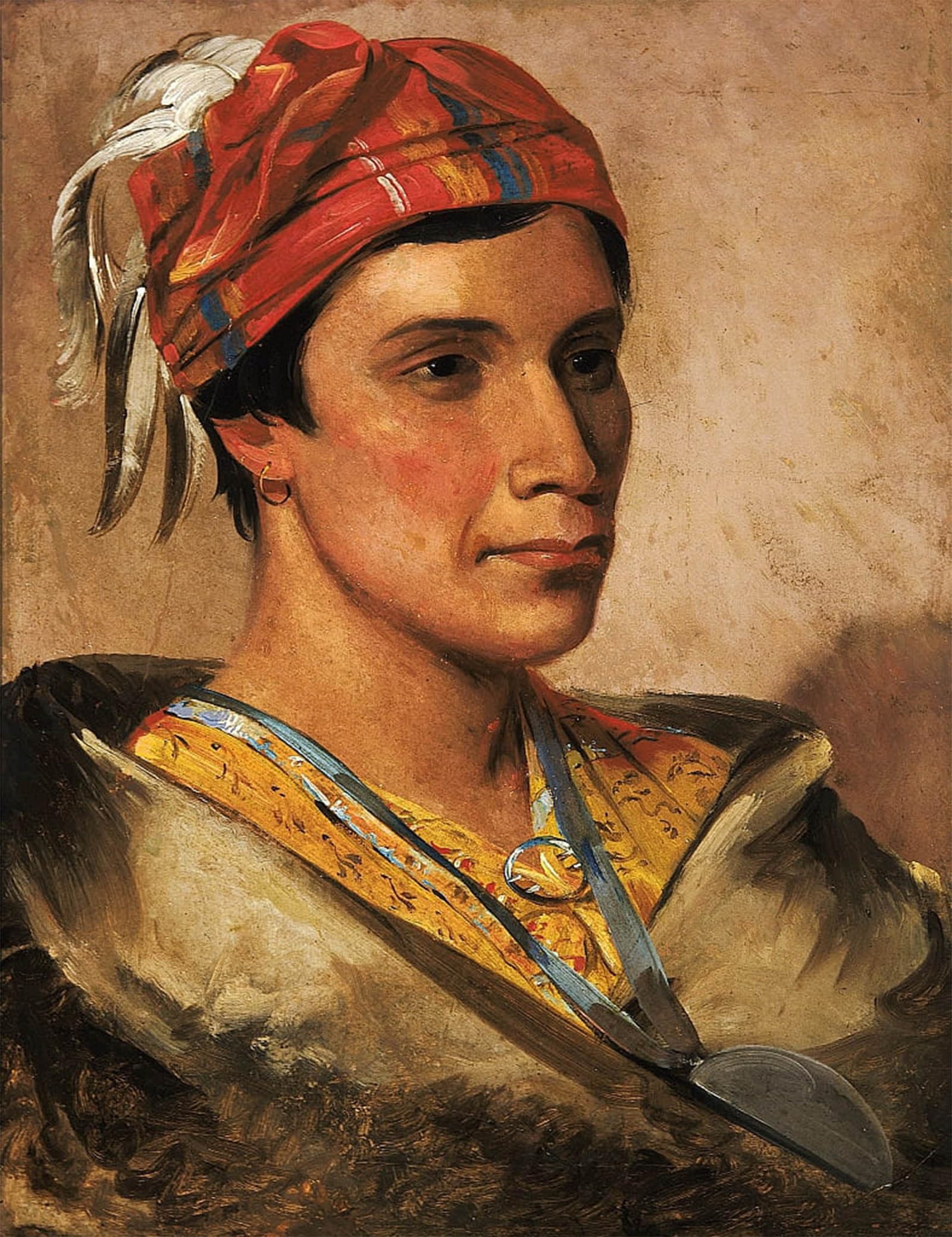 ARTXLXXBN Famous Print Painting Colorful Art Print Bread Chief of the Tribe by George Catlin Canvas Art Decorations for Home Decor 60x90cm