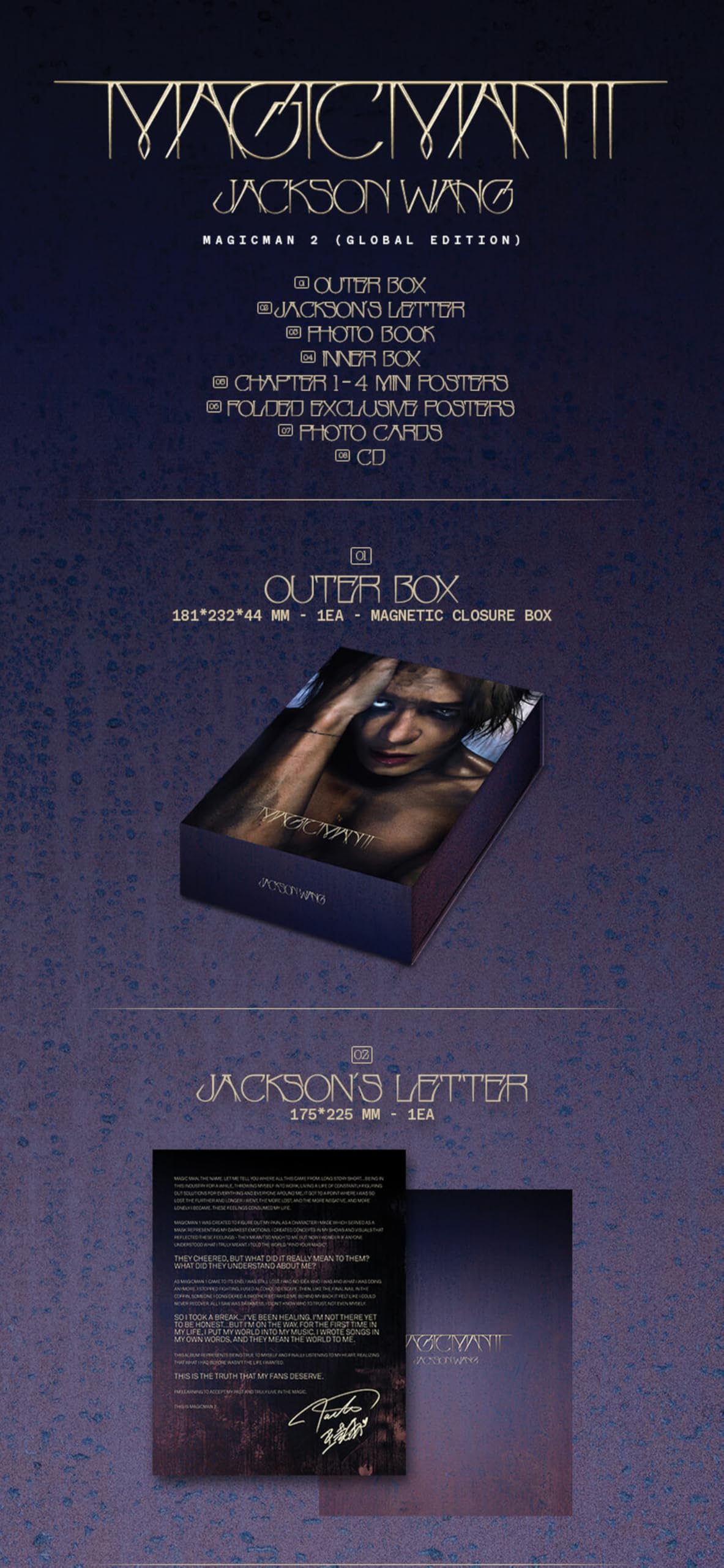 Amazon.com: G'OT7 Jackson Wang MAGICMAN 2 2nd Album Global Edition