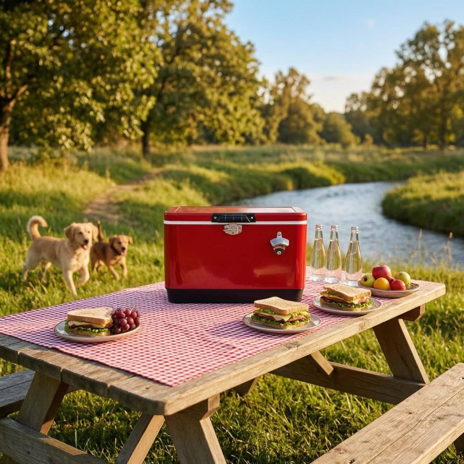 Box Frigo Rigido Apribottiglie Integrato Contenitore Termico Rigido Isolato Frigorifero Portatile per Picnic, Auto