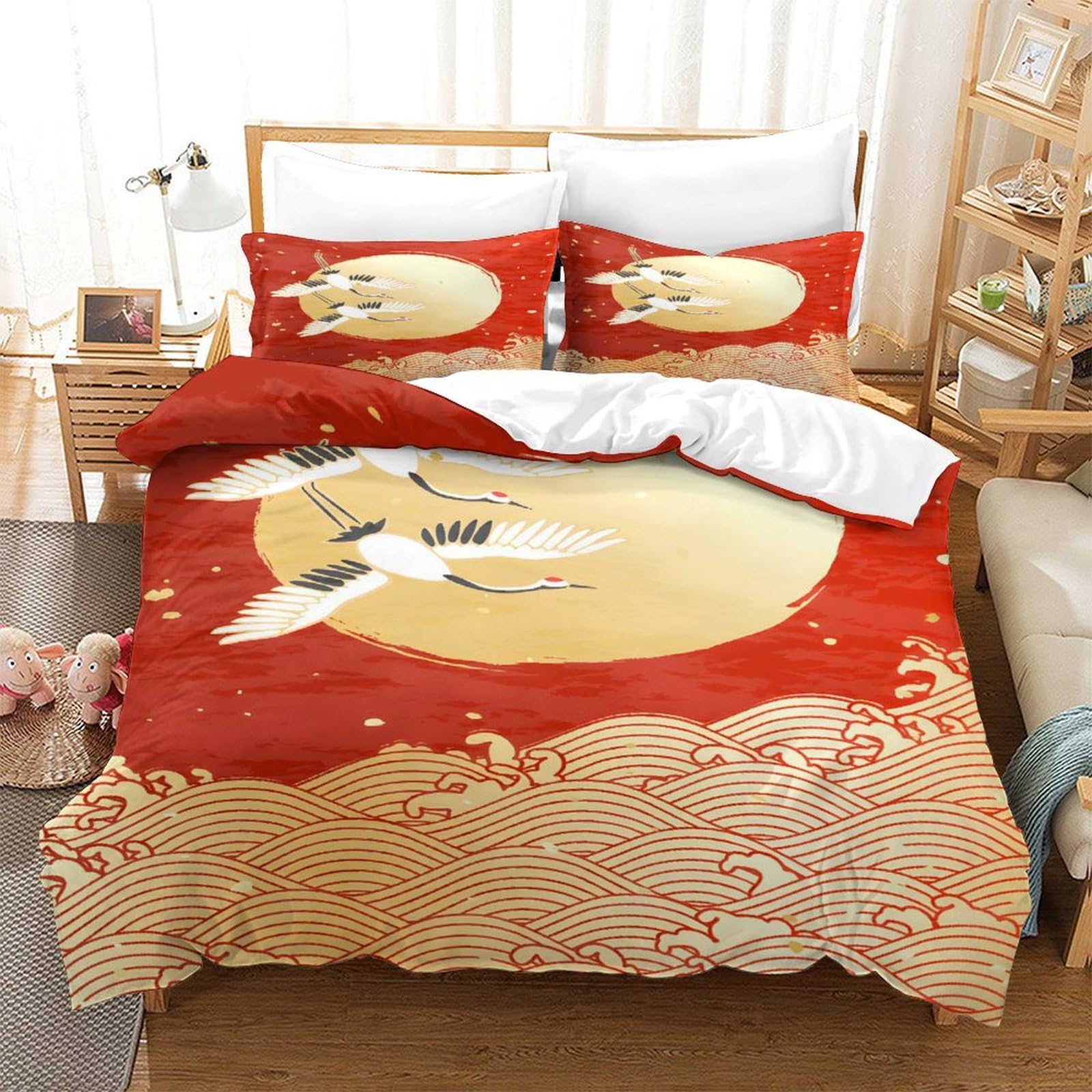 Housse de Couette Microfibre Japonaise pour Chambre Adolescent Zen