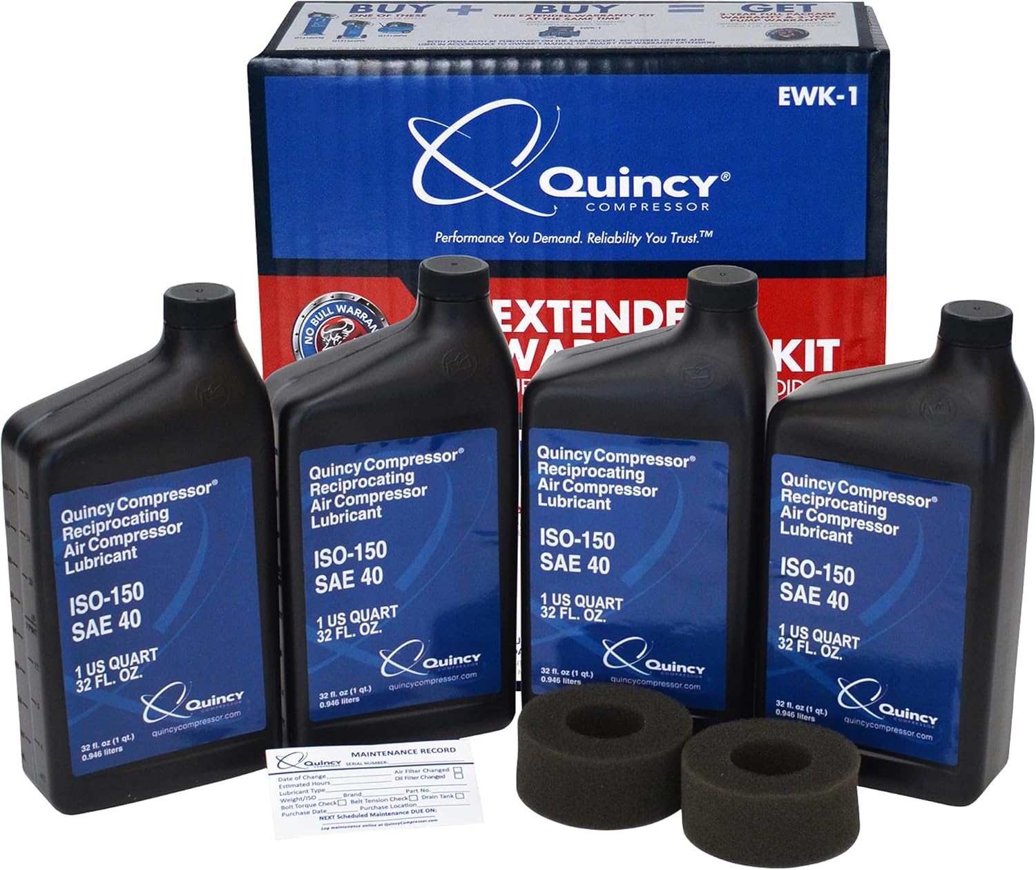 Quincy Extended Support and Maintenance Kit for Quincy Single Stage Compressors, Model Number EWK-1