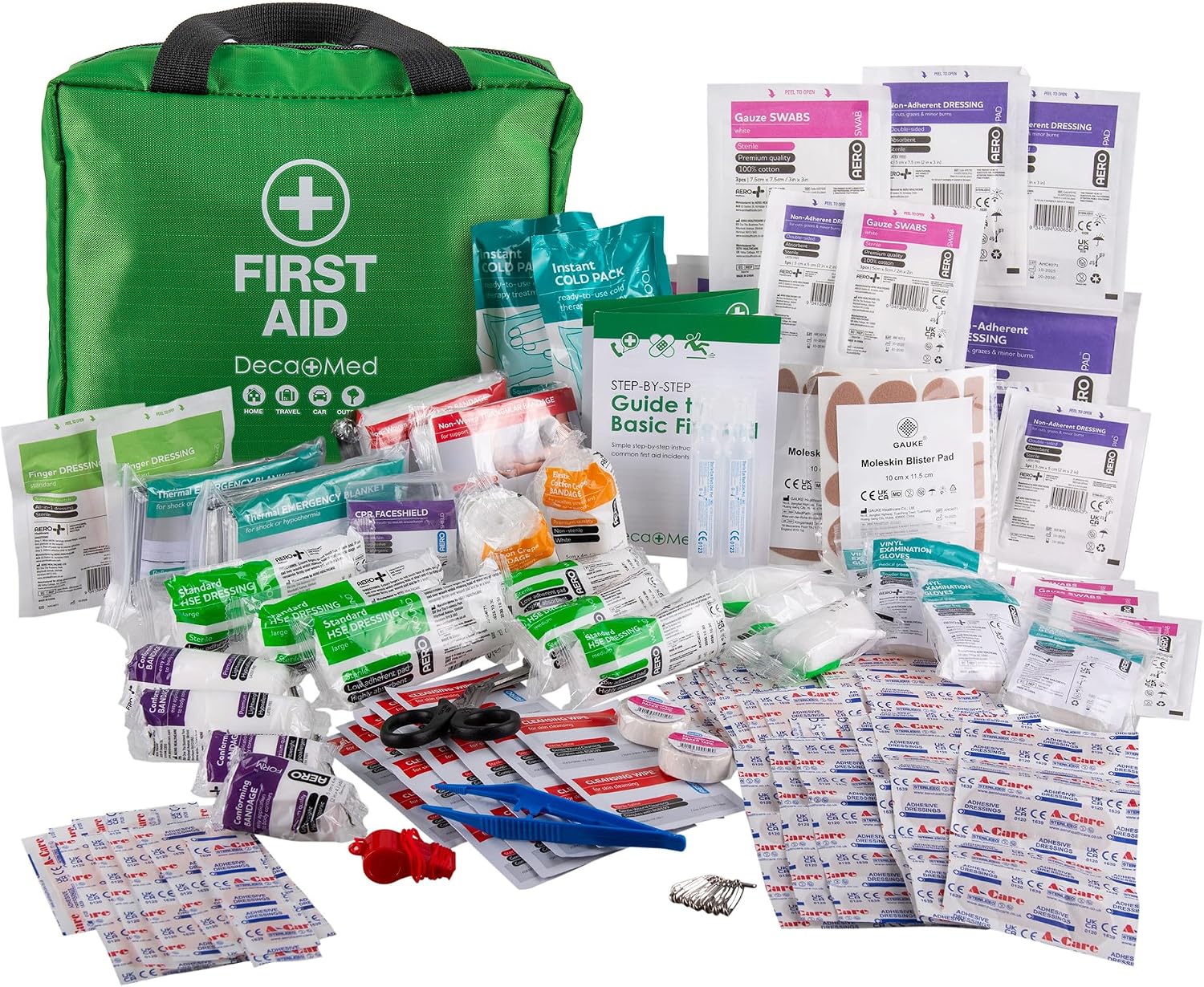 Deca Pack Deca+Med 230+ Piece Premium First Aid Kit with Carry Bag | Safety ...