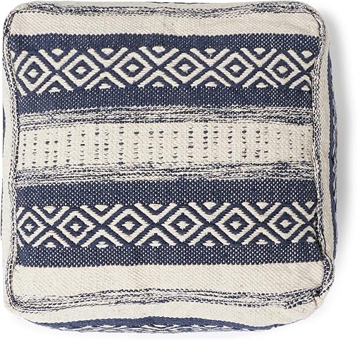 Miniatura 94 de REDEARTH · Puf otomano sin rellenos, con textura, cubo de almacenamiento, puf, reposapiés para sala de estar, dormitorio, guardería, habitación de