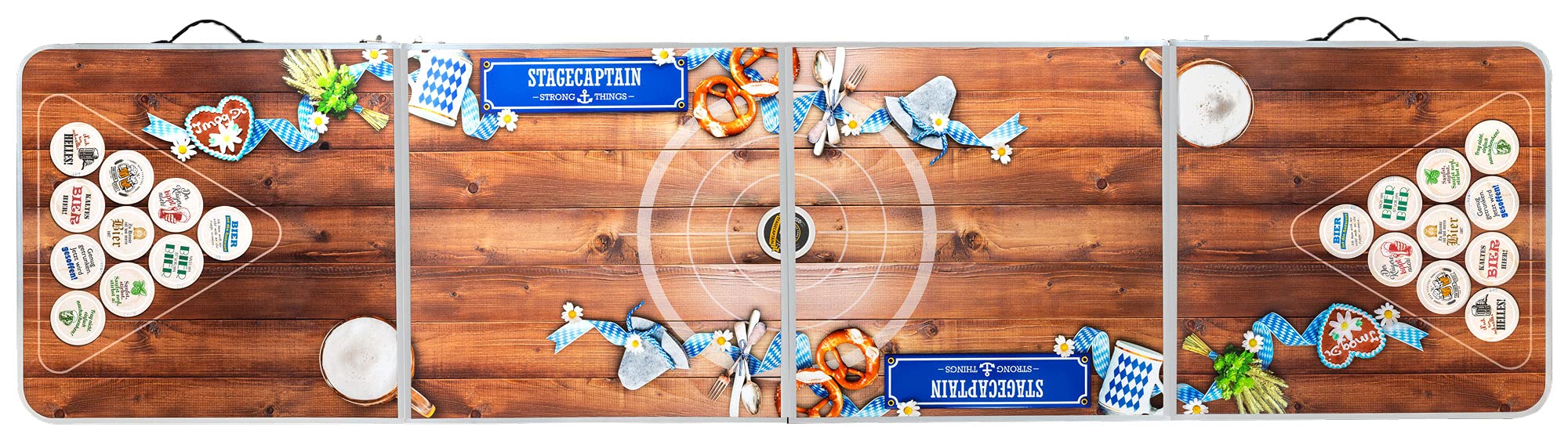Stagecaptain Table Beer Pong Bavaria, Facile à Nettoyer, 6 balles de Jeu