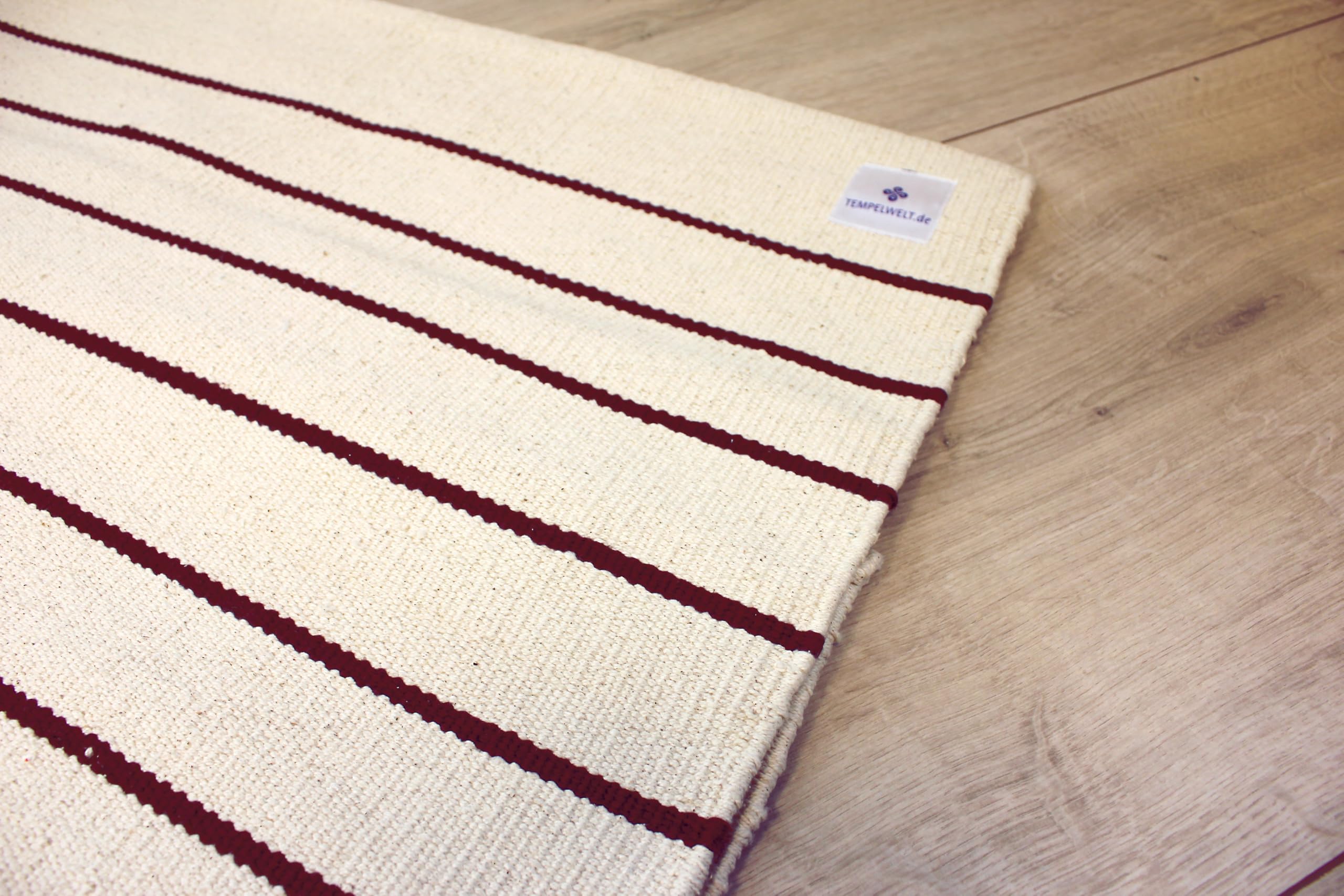 Tapis de Yoga 200x70 en Coton Textile Multicolore Bordeaux Rose Violet Tapis de Yoga Grand pour Yoga Méditation Tapis de Sol