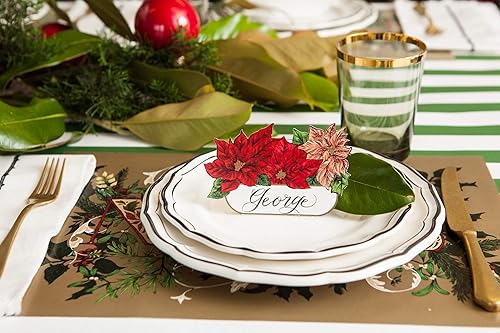 Miniatura 8 de Camino de mesa a rayas, camino de mesa de papel verde oscuro para fiestas o bodas, hecho en Estados Unidos