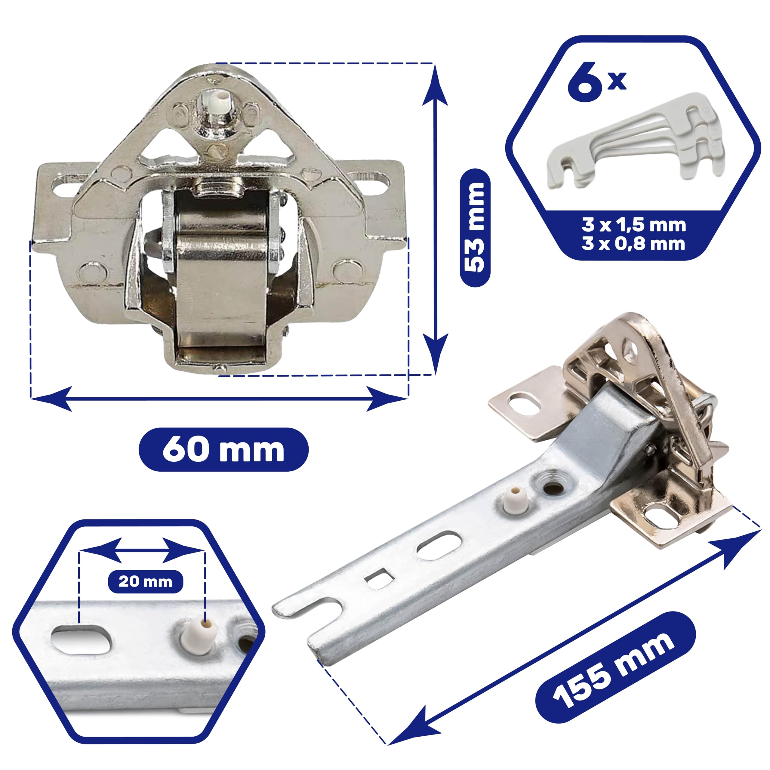 BOSCH- SCHARNIER KOELKASTDEUR SET - 00481572 | Het