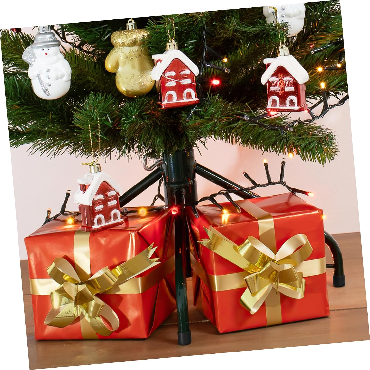 DOITOOL Christmas Tree Stand Coated Base for Artificial Trees Holder for Easy Installation Sturdy Support for Indoor and Outdoor Holiday Decorations