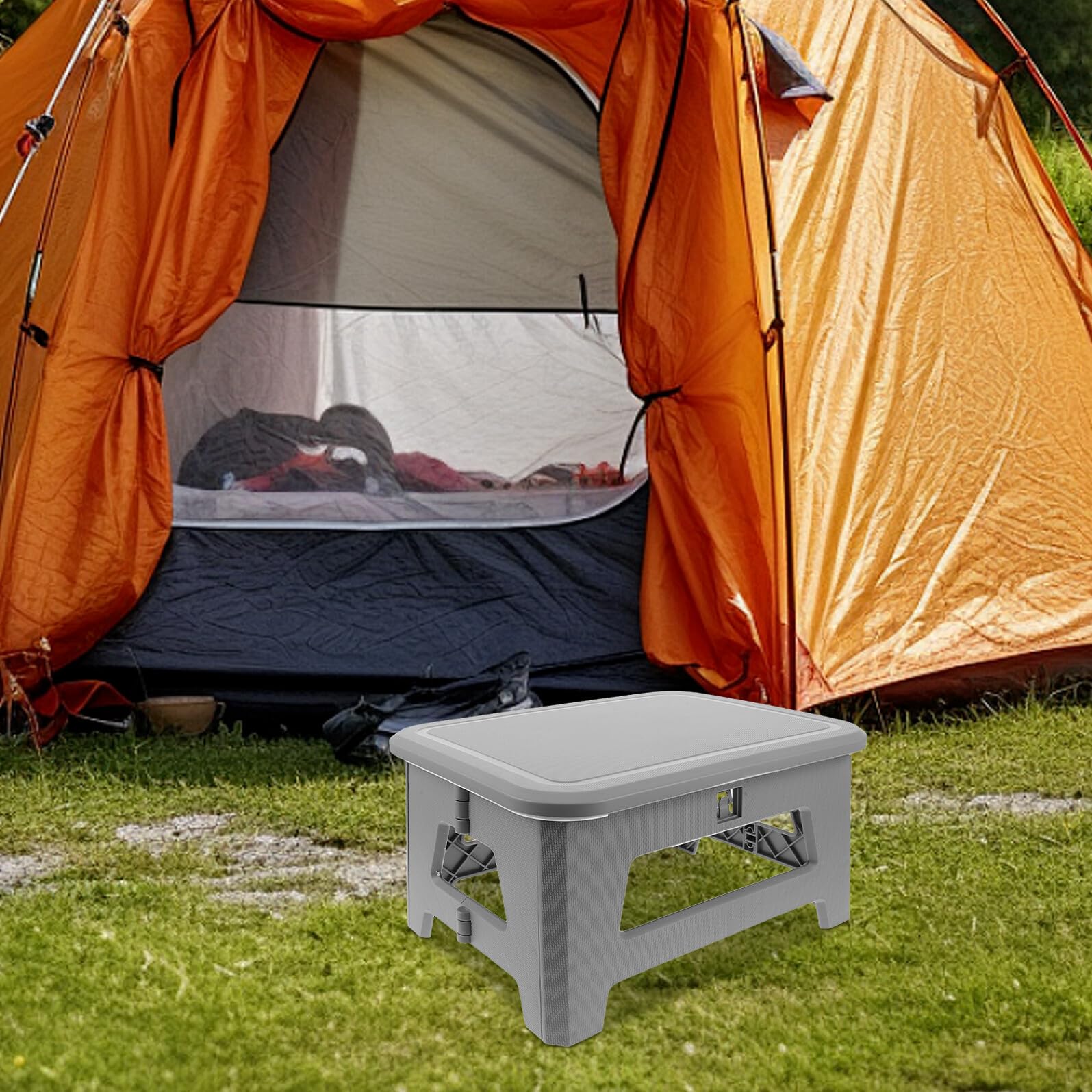Toddmomy Inodoro Portátil Plegable para Camping y Emergencia Taburete Compacto Pequeño para Adultos Diseño Sellado Antiolor Fácil Almacenamiento para Coche y Exteriores