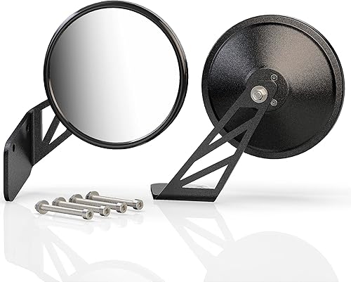 MZS Espejos laterales X3, diseño convexo de estilo de carreras con soporte de montaje compatible con Maverick X3 Max Xds Xrs Xmr Xrc Turbo RR UTV